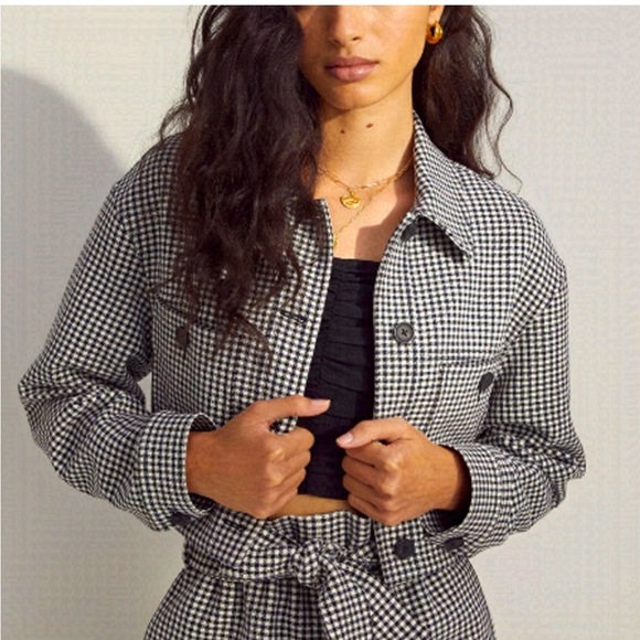 Wilfred Houndstooth Cropped Jacket - Picture 1 of 3